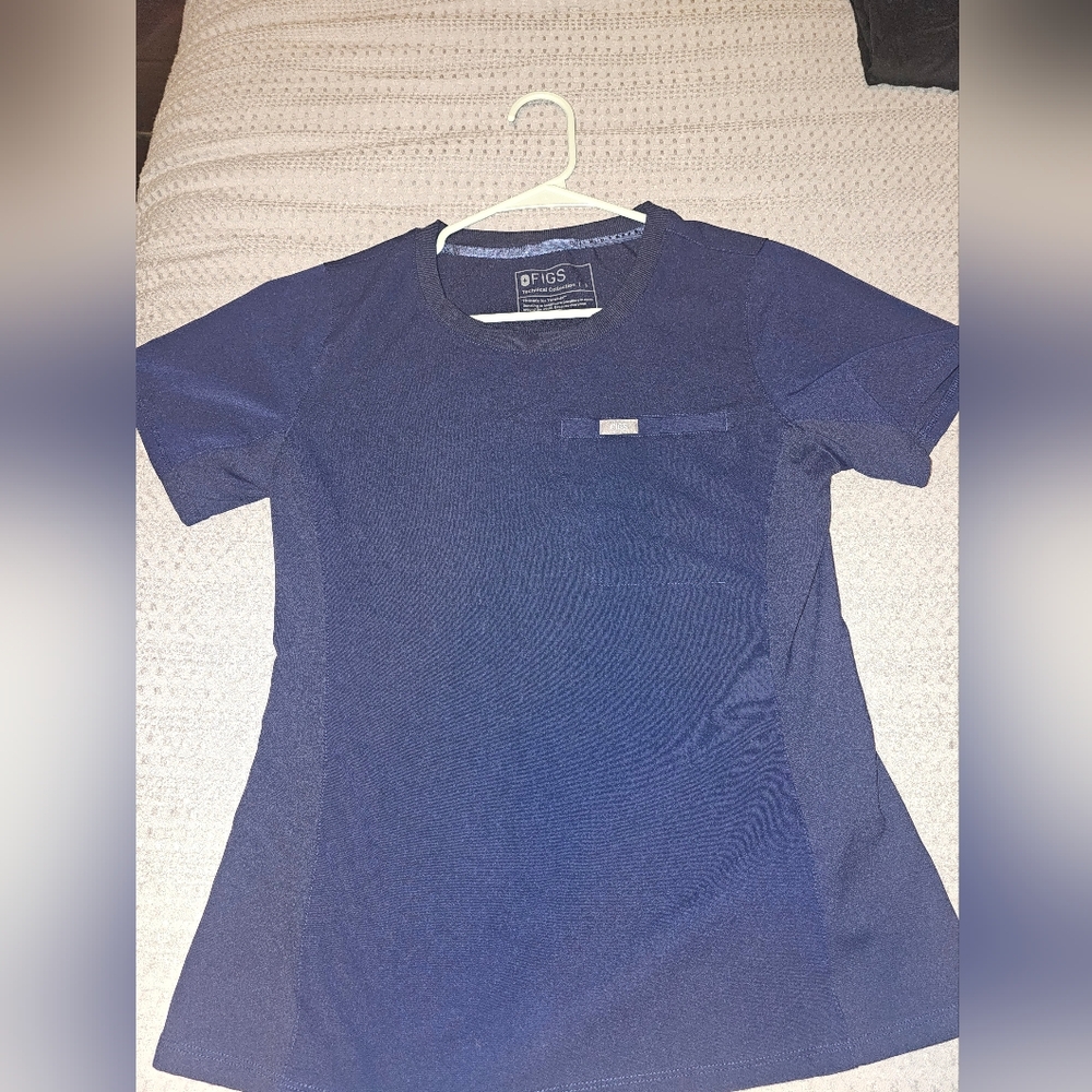 FIGS Navy Blue Scrub Top